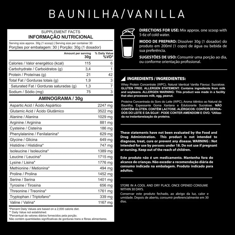 Whey 100% Refil 900g + Dark Mamba 60 Capsulas + Multivitamin 60 Tablets + Coqueteleira Premium 700ml Dark Lab
