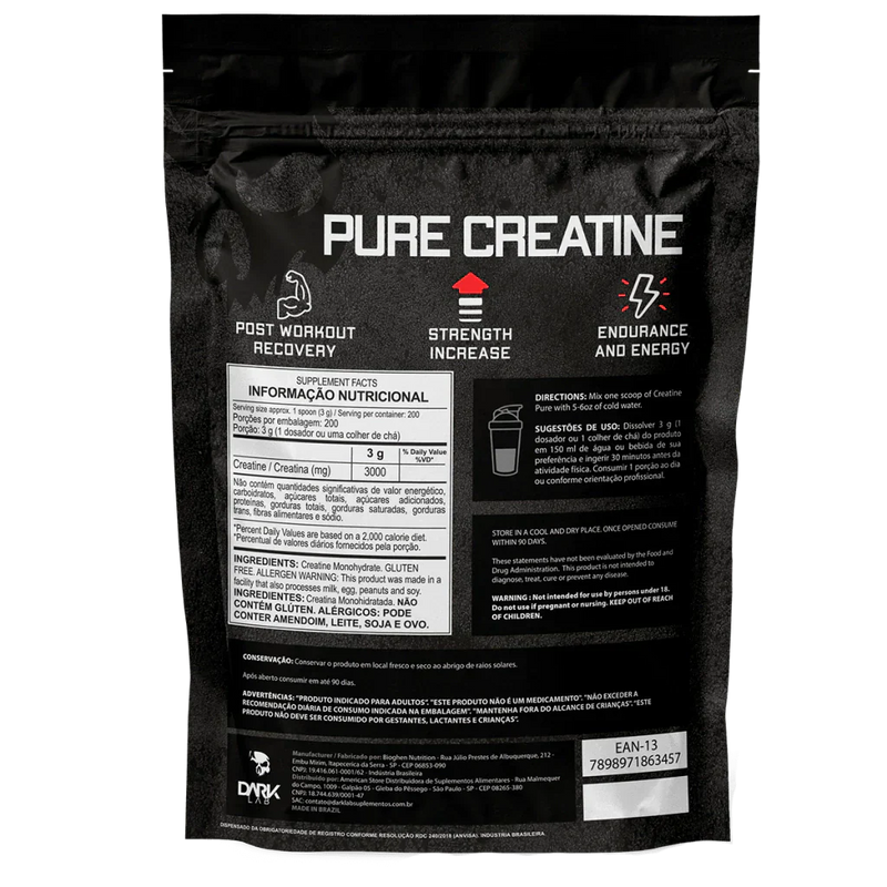 Creatina Pura 500g Refil - Dark Lab
