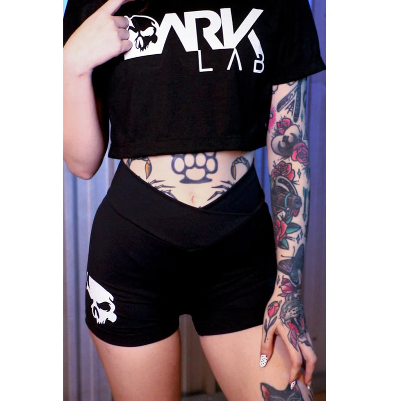 Shorts Legging cós alto e Transpassado - Dark Lab