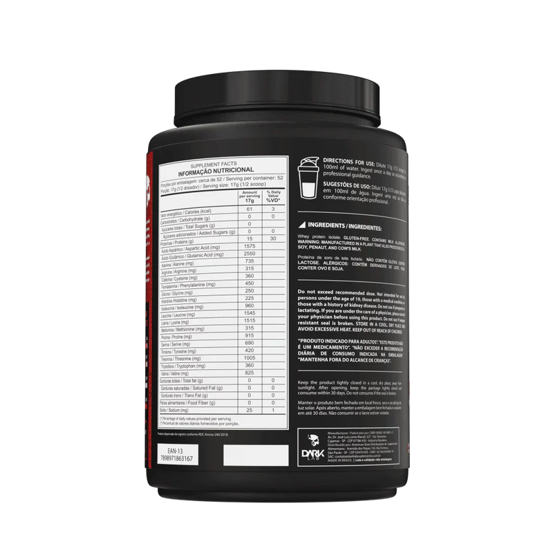 Iso Whey Zero 0 Carb 900g - Dark Lab