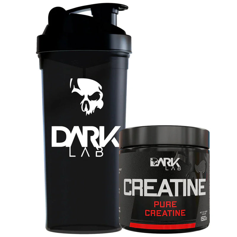 Creatina Pura 150g + Coqueteleira Preta 700ml Dark Lab