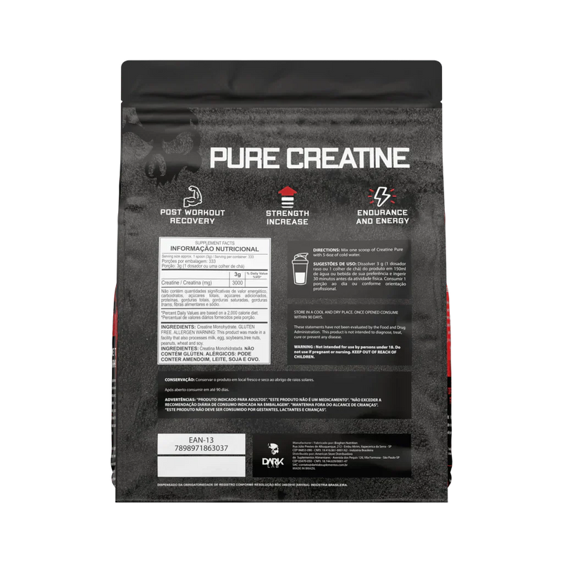 Creatina 100% Pura 1Kg Refil - Dark Lab