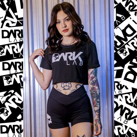 Shorts Legging cós alto e Transpassado - Dark Lab